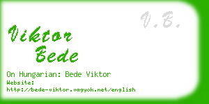 viktor bede business card